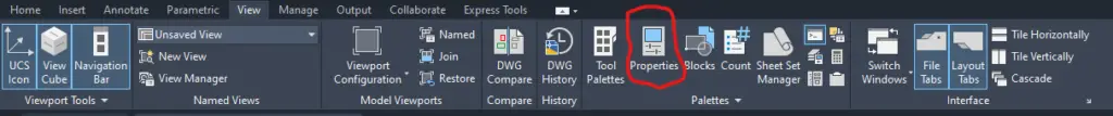 AutoCAD Properties Palette