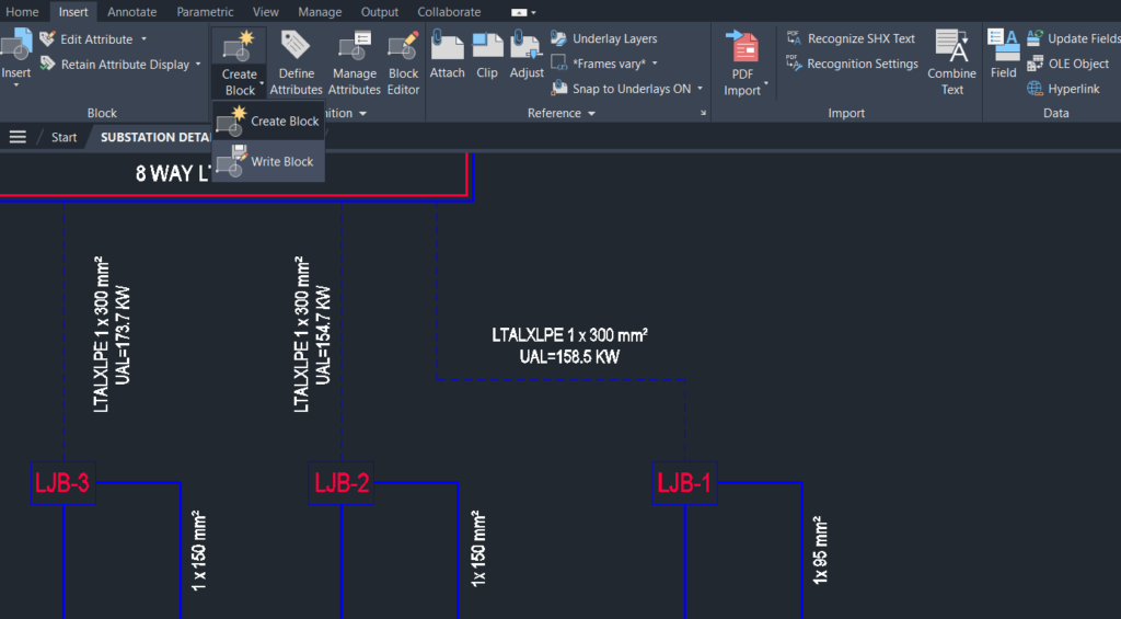 How to insert a block in AutoCAD