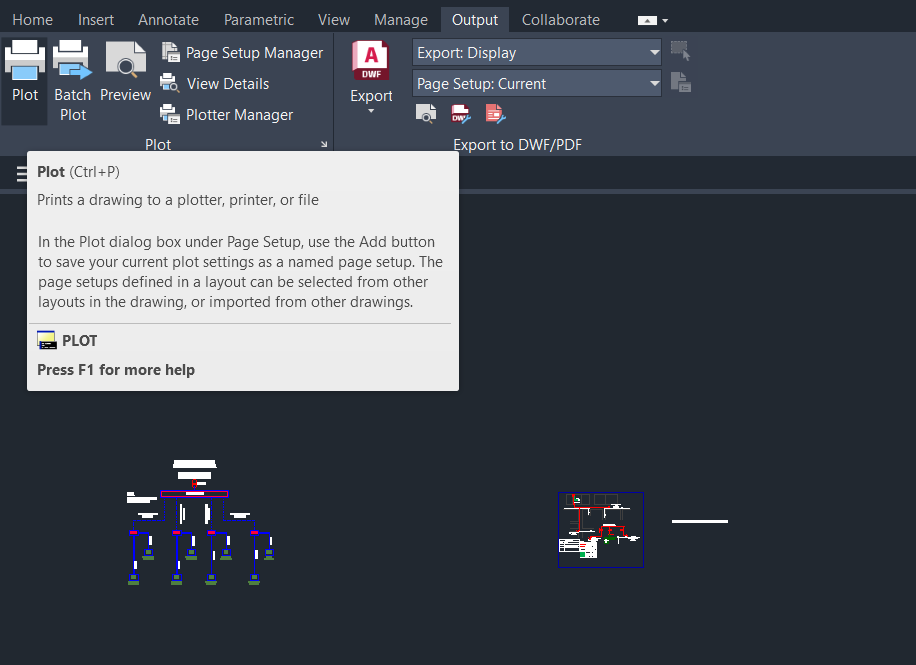 How to print on AutoCAD