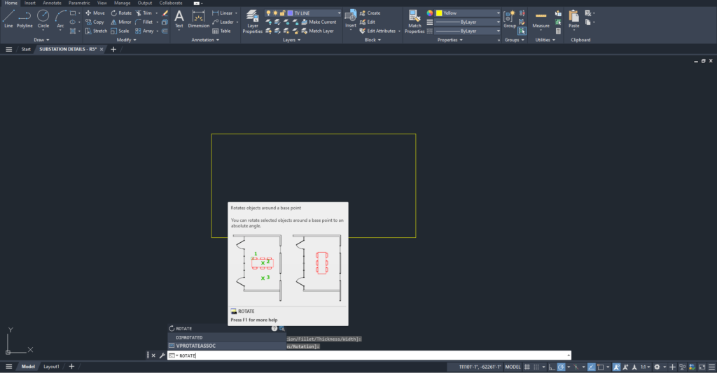 how to rotate a viewport in autocad