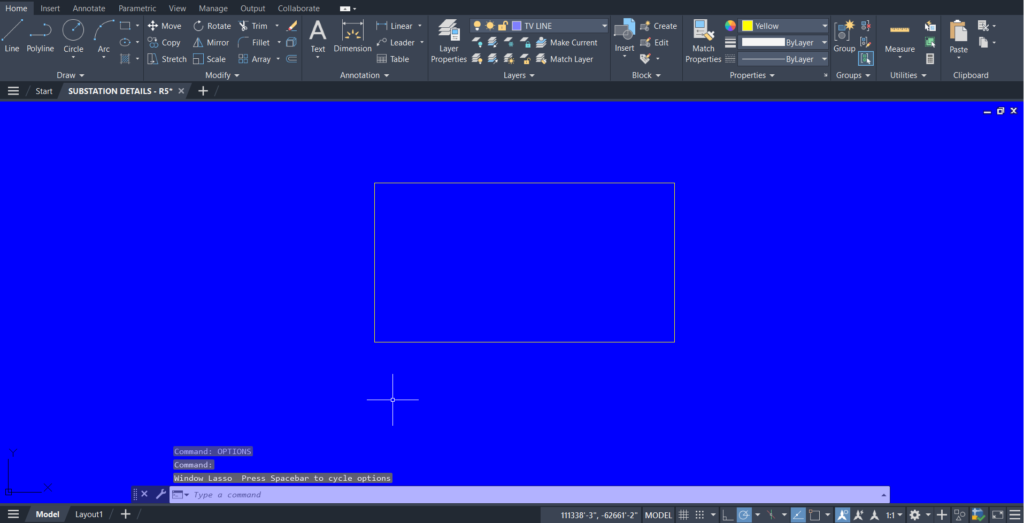 how to change background color in autocad