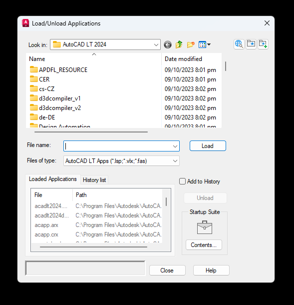 how to load lisp in autocad