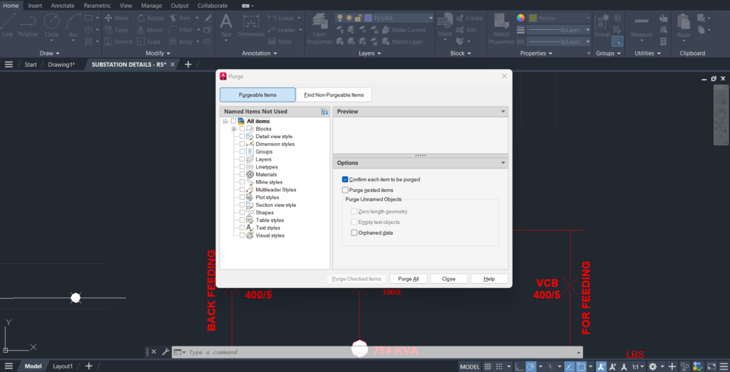 how to delete layers in AutoCAD