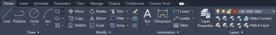 AutoCAD Status Bar