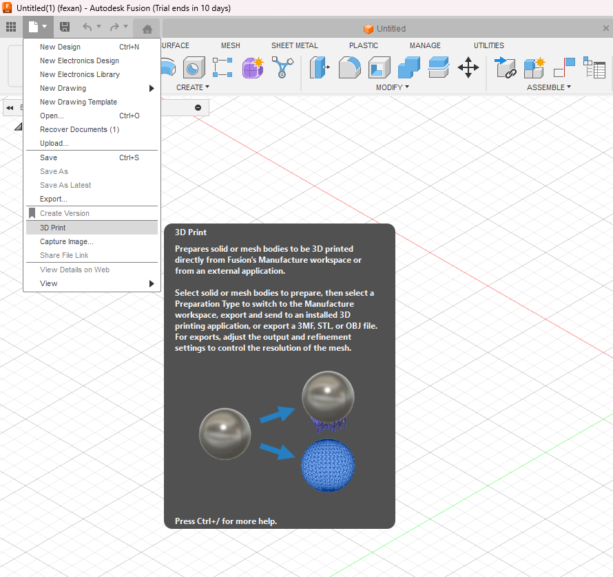 Fusion 360 3D Printing