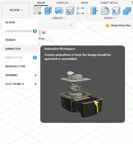 Fusion 360 exploded view